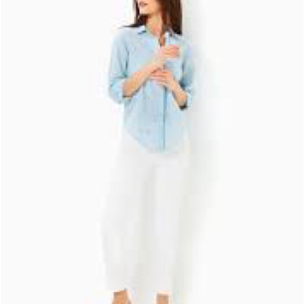 NWT Lily Pulitzer Sea View Button Down- Seaside Star - Picture 5 of 10
